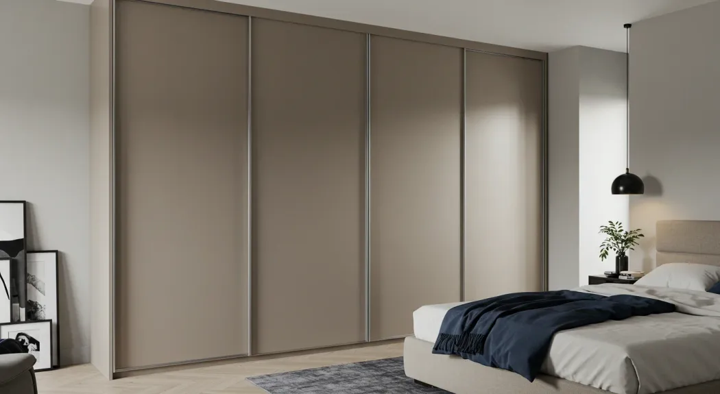 Armário planejado com portas de correr Nude — Art Closet