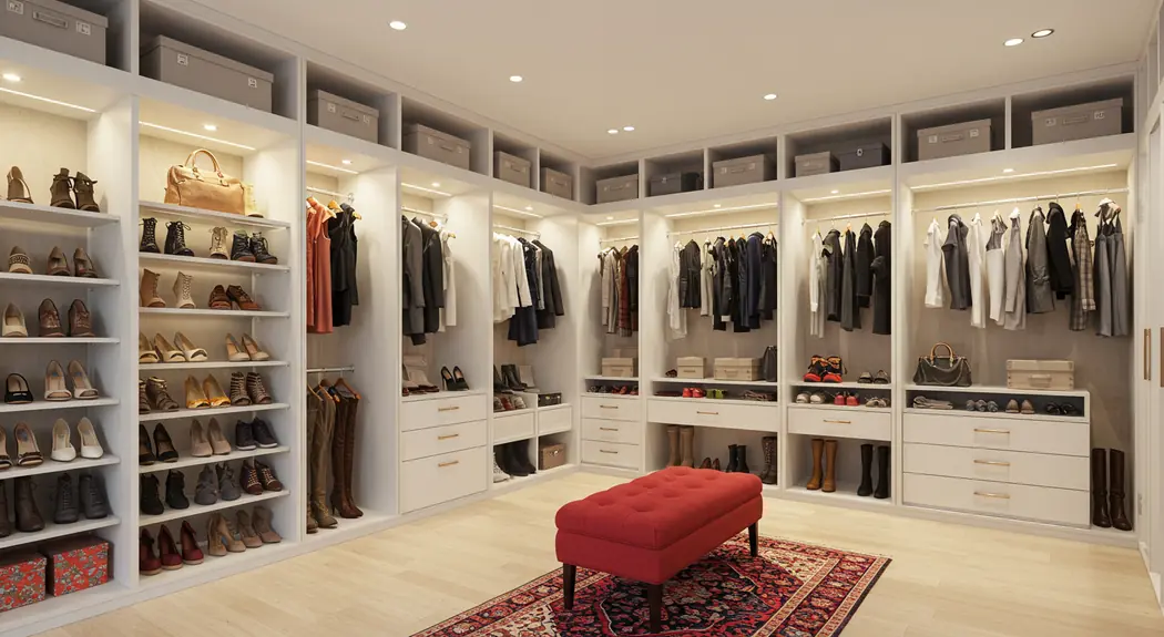 Closet branco com portas de correr e puxadores embutidos — Art Closet